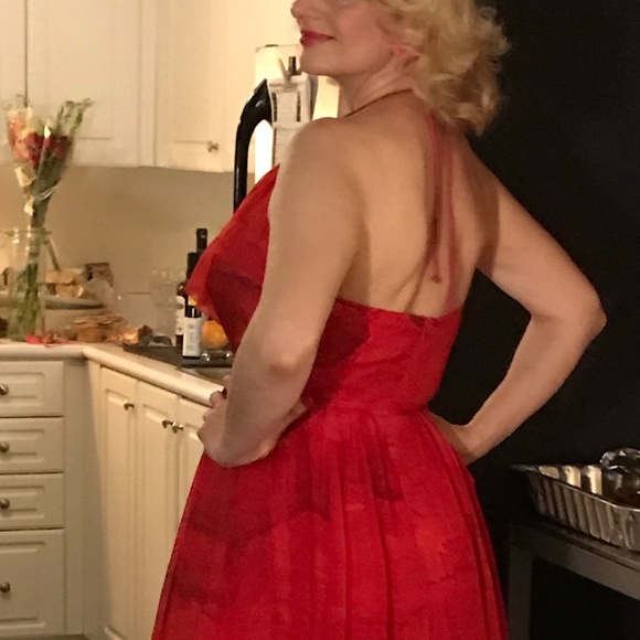 Tracy Reese, size 8, pink/red dress - Picture 4 of 7